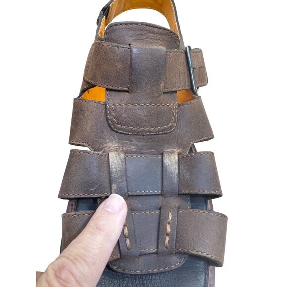 Timberland Mens Brown Leather Hiking Sandals Size 12M SKU8132 - Picture 3 of 15